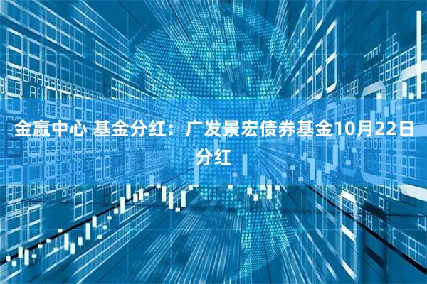 金赢中心 基金分红：广发景宏债券基金10月22日分红
